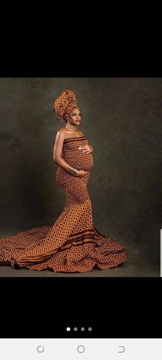 If you're planning a pregnancy photoshoot,then this dress is just a perfect idea. Please drop your phone number for shipping. Also to enable your dress fit perfectly please provide your bust,waist and hips measurements accurately. Thank you! Brown Maxi Dress For Wedding, Ankara Gowns Long, Long Gown Ankara, Long Ankara Dress, Ankara Maternity, African Maternity, Prom Dress African, Long Ankara Dresses, African Maternity Dresses