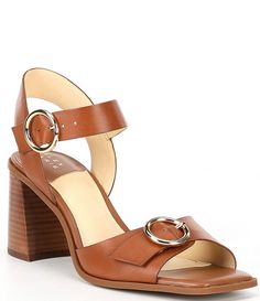 Alex Marie Quinna Leather Double Buckle Detail Block Heel Sandals | Dillard's Elegant Sandals With Gold Buckle For Summer, Elegant Summer Sandals With Gold Buckle, Elegant Sandals With Gold Buckle For Spring, Spring Leather Sandals With Gold Buckle, Summer Double Strap Sandals With Gold Buckle, Formal Open Toe Sandals With Gold Buckle, Spring Heels With Rectangular Buckle Closure, Elegant Sandals With Gold Buckle And Ankle Strap, Elegant Ankle Strap Sandals With Gold Buckle