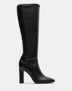 ARIA Black Knee-High Boot | Women's Boots – Steve Madden Tall Black Heeled Boots, Highheel Boots, Boots Steve Madden, Black Heeled Boots, Steve Madden Store, Black Knee High Boots, Pink Men, Black Heel Boots, Black Heel