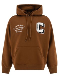 The "Brown Ducks" sweatshirt from Carhartt WIP offers the pure comfort and casual style that every man wants in his wardrobe. This garment is perfect for cool days, maintaining a relaxed look while carefully finished with distinctive details. Ideal for those who love functional and practical fashion without sacrificing a touch of originality in their clothing choices. || - Made of heavy brushed polyester-cotton jersey for a plush effect - Balloon cut for a loose and comfortable fit - Dropped sho Brown Fleece Sweatshirt With Relaxed Fit, Brown Relaxed Fit Fleece Sweatshirt, Casual Brown Cotton Sweats, Brown Cotton Hoodie With Ribbed Cuffs, Brown Relaxed Fit Hoodie For Streetwear, Casual Brown Sweats For Winter, Casual Brown Winter Sweats, Brown Relaxed Fit Sweatshirt With Ribbed Cuffs, Brown Sporty Sweatshirt With Ribbed Cuffs