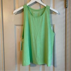 Rare Item** Women's Sweatee Tank In Jade Green, Size Small Green Scoop Neck Top For Gym, Green Scoop Neck Athleisure Top, Green Scoop Neck Top Athleisure Style, Green Scoop Neck Sports Top, Green Spring Activewear With Crew Neck, Green Crew Neck Activewear For Spring, Sporty Green Scoop Neck Top, Green Workout T-shirt For Spring, Green Scoop Neck Casual Activewear