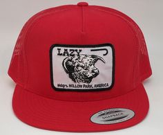 Lazy J Ranch Wear Red & Red 4 Elevation Patch Cap Trucker Style  Hat - Southern Girls Boutique Lazy J Ranch Wear, Red Flat Bill Trucker Hat For Outdoor, Red Trucker Hat With Flat Brim, Red Trucker Hat One Size, Red Trucker Hat One Size Fits Most, Red Snapback Trucker Hat For Outdoor, Red Trucker Hat For Outdoor, Red Trucker Baseball Cap With Curved Brim, Red Trucker Hat With Curved Brim