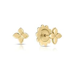 18K Yellow Gold Love In Verona SM Flower Stud Earrings. Shop the Roberto Coin Collection at Schwanke-Kasten Jewelers online and at our Milwaukee, WI location (417. E Silver Spring Dr, Milwaukee, WI 53217). SKU 7773658AYER0 Small Stud Earrings, Coin Collection, Roberto Coin, Flower Stud Earrings, Flower Stud, Small Earrings Studs, Milwaukee Wi, Diamond Education, Silver Spring