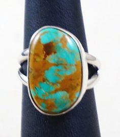 Untreated Oval Turquoise Ring, Southwestern Oval Turquoise Ring With Natural Stones, Untreated Adjustable Oval Turquoise Ring, Adjustable Oval Turquoise Ring With Large Stone, Southwestern Adjustable Oval Turquoise Ring, Authentic Turquoise Jewelry, Zuni Jewelry, American Indian Jewelry, Navajo Jewelry