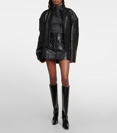 Patent Leather Knee High Boots in Black - Acne Studios | Mytheresa Acne Studios Boots, Patent Knee High Boots, Black Acne, Leather Knee High Boots, Scandinavian Inspired, Knee High Leather Boots, High Boots, Design Shop, Knee High Boots