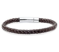 The magnetic closure makes it easy to secure this handsome braided leather bracelet. From Steel by Design® Jewelry. Classic Braided Leather Bracelets, Modern Magnetic Leather Bracelets, Modern Leather Magnetic Bracelets, Modern Magnetic Leather Bracelet, Modern Braided Leather Bracelets, Mens Braids, Braided Leather Bracelet, Design Jewelry, Braided Leather