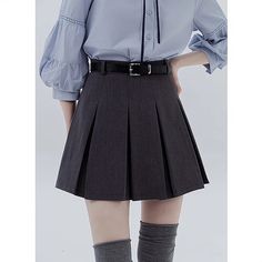 Advbridge Fashion Pleated Skirt with Belt for Women Streetwear Short Pleated Skirt Korean Fashion Clothing Summer Girl's Mini Solid Skirt Pleated Skirt With Belt, Short Pleated Skirt, Skirt Aesthetic, Skirt Korean, Pleated Skirt Short, Skirt With Belt, Solid Skirt, Clothes Korean Style, Streetwear Shorts