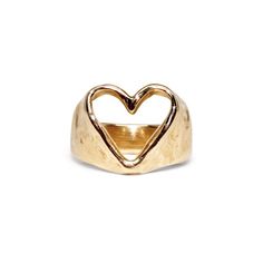 A beautiful reminder to keep your heart open.  Our capacity to love, to be kind, and have the courage to support and stand up for others, is directly related to the openness of our hearts and our own self love.  This ring is meant to be a talisman for big love, and the open heart design allows you to become part of the Symbolic Heart-shaped Rings For Valentine's Day, Symbolic Heart-shaped Promise Ring, Keep Your Heart Open, Heart Ring Gold, Open Heart Ring, Nail Ring, To Be Kind, Pierced Jewelry, Open Heart