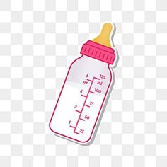 a baby bottle with a thermometer on it, which is pink and yellow