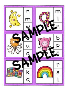 an alphabet game with pictures of animals, letters and numbers to match the letter s