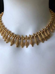 Expertly crafted heavy metal necklace by Trifari.  Rare find in excellent vintage condition. Egyptian Collar, Sun Goddess, Egyptian Jewelry, Metal Necklace, Gold Necklace Layered, Wedding Jewellery Necklace, Necklace Statement, Dream Jewelry, Metal Necklaces