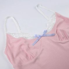 Pink Lace Tops With Spaghetti Straps, Pink Lace Top With Spaghetti Straps, Pink Camisole With Lace Trim And Spaghetti Straps, Pink Lace Trim Camisole With Spaghetti Straps, Pink Cotton Camisole With Lace Trim, Cute Party Camisole With Spaghetti Straps, Coquette Tops With Lace Trim And Spaghetti Straps, Cute Camisole With Spaghetti Straps For Party, Cute Lace Trim Camisole