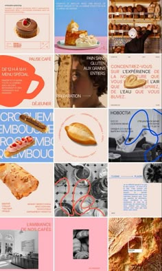 Cafe bakery visual concept Menue Design, Instagram Branding Design, Cafe Bakery, Banner Web, Social Media Branding Design, Graphisches Design, Instagram Grid, Instagram Branding, Instagram Layout