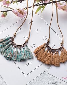 SIGN UP for emails at KEISELA.COM to receive discounts on your future orders!! >>>---------------------> ♡♡♡♡♡♡ KEISELA ♡♡♡♡♡♡ <--------------------<<< Necklace Photography Ideas, Necklace Photography, Western Jewellery, Chain Clothing, Goddess Jewelry, Fabric Necklace, Tassel Jewelry, Homemade Jewelry, Sweater Chain