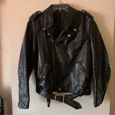 Vintage 1960’s Brooks Sportswear Biker Motorcycle Police Style Leather Jacket. Please See Measurements, I Can’t See The Size Tag. And See Pictures Of Flaws. Strap Button To Hold Belt Is Out. And Please See Flaws In Pictures. Please Ask Any Questions About The Jacket, No Returns, Thank You Retro Winter Motorcycle Outerwear, Retro Winter Outerwear For Biker Events, Retro Winter Motorcycling Outerwear, Vintage Outerwear For Motorcycling In Fall, Vintage Fall Outerwear For Motorcycling, Retro Leather Jacket For Biker Events In Winter, Black Retro Biker Jacket For Motorcycling, Vintage Fall Motorcycling Outerwear, Retro Fitted Biker Jacket With Long Sleeves