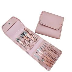 Premium Stainless Steel Nail Care Kit, 4PC Manicure Pedicure Set in Leather Case, Perfect for Travel & Gifting, Includes Clippers, Beauty Tools & Pink Bag Premium Stainless Steel Nail Care Kit, 4PC Manicure Pedicure Set in Leather Case, Perfect for Travel & Gifting, Includes Clippers, Beauty Tools & Pink Bag Made of Top Quality Steel: Our Stainless steel nail tools are made of high quality steel, which is strong and durable. Designed for lifetime use.After using all the tools, you will be amazed Nail Care Kit, Pedicure Set, Simple Packaging, Steel Nail, Care Kit, Manicure Tools, Manicure Pedicure, Nail Tools, Travel Gifts