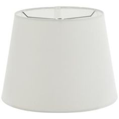 a white lamp shade on a white background