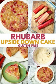 rhubarb upside down cake with gluten - free toppings