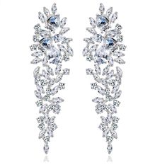 Podcuct+condition:+100%+Brand+New Color:+AS+PICTURE Length&Width:60mm*17mm Margarita Earrings, Long Crystal Earrings, Long Bridal Earrings, Crystal Chandelier Earrings, Dangler Earrings, Bride Earrings, Long Drop Earrings, Long Dangle Earrings, Lovely Earrings