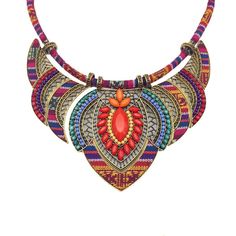 PRICES MAY VARY. 1.High quality material: Mainly made of alloy and millet bead materials, solid, not easy damaged, deformation, not easy to fade and can be worn for a long time. 2.Size: Our ethnic Bohemian necklace is about 45cm / 18in long, the extended chain is about 5cm / 2in long, the ethnic pendant part is about 7cm /2.8 in long, and 14cm /5.5 in wide. 3.Retro style: The necklace adopts the national style design, has the national characteristics, the color is bright, the style is exquisite, African Chief, Gown Cocktail, Ankara Clothing, Indian Choker Necklace, African Bracelets, Women Choker Necklace, Cadeau Parents, Costume Necklace, Beaded Collar Necklace