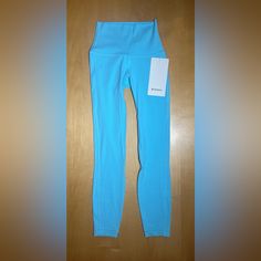 Lululemon Align High Rise Pant Crop 21” Leggings Cyan Blue *Double Lined Rare Discontinued Color Lululemon Does Not Sell This Color Anymore! Women’s Size 8 Brand New With Tags Let Me Know If You Have Any Questions! Item#: Los3315001 Make Offers Blue High Rise Athleisure Activewear, Blue High Rise Activewear For Yoga, Blue Full Length Yoga Pants For Running, High Rise Blue Activewear For Yoga, High Rise Blue Yoga Pants For Sports, Blue Functional Yoga Pants, Blue Athletic Fit Pants For Light Exercise, Blue Pants For Light Exercise, Fitted Blue Pants For Light Exercise