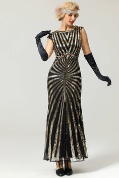 Mermaid Gold Boat Neck Sequin 1920s Gatsby Flapper Formal Dress – ZAPAKA Trendy Prom Dresses Short, Vestidos Pin Up, Pink Boat, Trendy Prom Dresses, Gold Mermaid, Great Gatsby Party, 1920s Flapper Dress, 20s Fashion, Glamorous Dresses