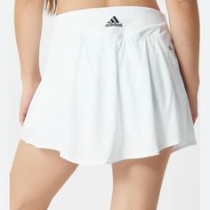 Comfort Stretch New Condition For All Sport Skorts Adidas Bottoms With Elastic Waistband, Adidas Fitted Summer Bottoms, White Adidas Fitted Bottoms, Adidas White Fitted Bottoms, Summer Fitted Adidas Bottoms, Fitted White Adidas Bottoms, Adidas Fitted Bottoms With Built-in Shorts, White Adidas Bottoms For Summer, Adidas White Summer Bottoms