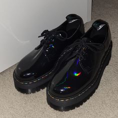 Beautiful Pair Of Shoes!! No Visible Imperfections-- Just Dusty!! They Have A Nice Platform On Them, Too. Dream Items, Dr Martens Black, Dr Martens Shoes, Martens Shoes, Dr. Martens, Im Not Perfect, Size 7, Women Shoes, Women Shopping