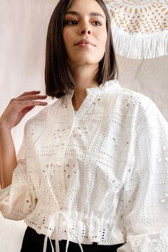 Step into the season with MUN Fashion’s WHITE EYELET TOP, a breezy embodiment of spring sophistication. Its delicate eyelet details offer a playful yet elegant vibe, perfect for elevating your daytime or evening ensemble. Embrace the fresh spirit of spring with this charming piece.

#SpringOutfits #MUNFashion #NightOutOutfit #SummerOutfitsWomen30s #SpringFashion2024 #EyeletElegance #ChicWhiteTop #SophisticatedStyle #PlayfulDetailing #TrendySpringWear Chic Spring Eyelet Blouse, Chic Eyelet Blouse For Daywear, Elegant Cotton Eyelet Tops, Chic Eyelet Blouse For Day Out, Chic Short Sleeve Eyelet Blouse, Elegant Eyelet Tops For Daywear, White Eyelet Feminine Top, Chic Cotton Eyelet Blouse, White Feminine Eyelet Top