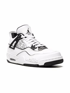 the air jordan iv is white and black