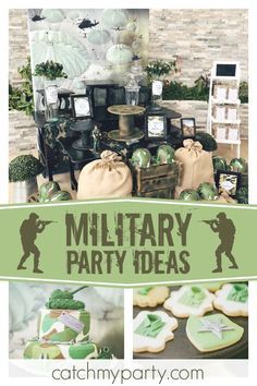 Army Theme, Army Birthday, Camo Party, Camo Birthday, Army's Birthday, Welcome Home Parties