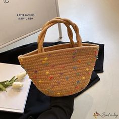 Bird in Bag - New women's bags colorful woven handbag popular fashion straw bag beach bag children woven basket Bags Colorful, Straw Beach Bag, Popular Handbags, Street Trends, Popular Fashion, Woven Basket, Bird In Bag, Women's Bags, Beach Bag