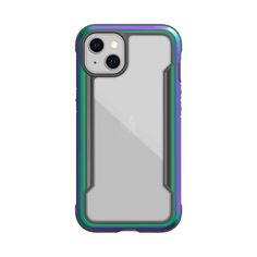 the back of an iphone case that is designed to look like it has a blue and green stripe