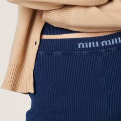 Find MIU MIU Cotton Shorts on Editorialist. Intarsia logo Ribbed knit Garment dyed Miu Miu Cotton Bottoms For Spring, Casual Cotton Miu Miu Bottoms, Spring Casual Miu Miu Bottoms, Casual Miu Miu Bottoms For Spring, Miu Miu Fitted Casual Bottoms, Casual Fitted Miu Miu Bottoms, Track Shorts, Fleece Shorts, Pleated Shorts