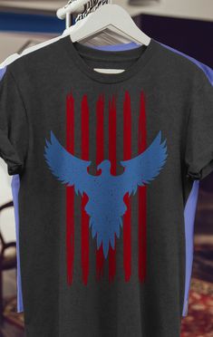 Unique Fourth of july Shirts on party and ceremony for Men / Women / Kids - Eagle T-Shirt with Stripe USA 2. Looks great with accessories for him/her: art, decor, makeup, quotes, diy, crafts, hat, hoodie, socks, tank top on holiday. Awesome present for election, proud team, family, friends, dad, girl, husband, boy, mom, daughter. Mom Son