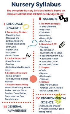 the nursing info sheet for nursery syllabus