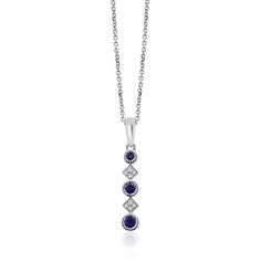 Shop online Arthurs Collection PSR-10246 White Gold Gemstone Necklaces at Arthur Sapphire And Diamond Pendant, Sapphire Pendant With Single Cut Diamonds, Sapphire Diamond Round Necklace, Sapphire And Diamond Accented Platinum Jewelry, Blue Diamond Necklace With Single Cut Diamonds, Sapphire Pendant Diamond Necklace In White Gold, Sapphire Jewelry With Single Cut Diamonds, Silver Sapphire Necklace With Single Cut Diamonds, Lab-created Sapphire Jewelry With Single Cut Diamonds