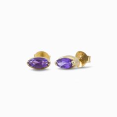 amethyst earrings Loving Energy, Amethyst Studs, Purple Quartz, Birthstone Gifts, Common Sense, February Birth Stone, Gold Vermeil, Aura, Hand Crafted