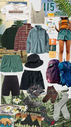 #hiking #hikingoutfitsummer #hikingoutfits #hikingoutfitsummeraesthetic Backpacking Outfits, Granola Girl Outfits, Shuffles Summer, Granola Outfits, Outfits Men Summer, Outfits Aesthetic Summer, Cute Hiking Outfit, Aesthetic Summer Outfits, Hiking Fits