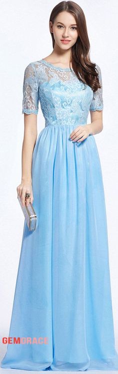 Spring A-line Chiffon Prom Dress, Spring Prom A-line Chiffon Dress, Elegant Spring Chiffon Dress For Banquet, Spring Chiffon Dress For Prom, Spring Banquet Dress With Empire Waist, Spring Blue Chiffon Dress For Banquet, Spring Blue Chiffon Banquet Dress, Elegant Chiffon Prom Dress For Spring, Elegant Spring Prom Chiffon Dress