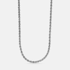 The perfect adornment for any occasion, this sterling silver rope chain is finished with a handcrafted moon clasp. The chain can be lengthened by up to 5cm using the sizing rings. Silver Rope Chain, The Chain, Pendant Bracelet, Rope Chain, Chain Pendants, Ring Necklace, Heavy Metal, Chains Necklace, Necklaces Bracelets