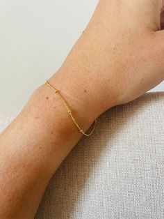 High quality 14k gold fill materials only, designed to resist the wear and tear of daily life and regular wear!  - 14K Gold Fill Satellite Chain - 14K Gold Fill Lobster Clasp Closure Dainty Yellow Gold Bracelet For Everyday, Everyday Gold Bracelet With Satellite Chain, Dainty 14k Yellow Gold Filled Bracelet, Everyday Hypoallergenic Gold-plated Bracelet, Delicate Gold Bracelet With Satellite Chain For Everyday, Dainty 14k Gold Filled Chain Bracelet For Gift, Dainty 14k Gold Filled Chain Bracelet As A Gift, Dainty Gold-plated Hypoallergenic Gold Bracelet, Delicate Gold Chain Bracelet As Gift