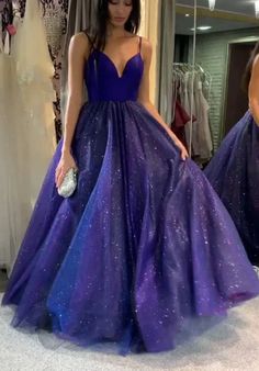 Specifications Occas A-line Ball Gown For Prom Season Party, A-line Ball Gown For Prom Season, A-line Ball Gown For Prom Party, A-line Tulle Ball Gown For Party, V-neck Prom Ball Gown With Fitted Bodice, Fitted A-line Ball Gown For Prom, Purple A-line Banquet Dress, Blue A-line Dresses For Prom Season, Purple A-line Dress For Banquet