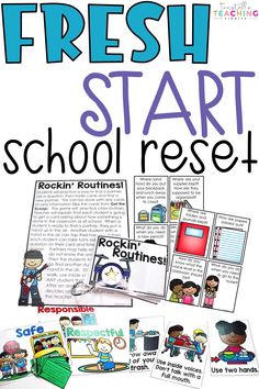 fresh start school research booklet with pictures and text