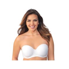 This Vanity Fair bra helps you look your best. Featuring four-way stretch fabric for back smoothing, this women's strapless bra provides a flawless appearance under dresses and tops.Click on this INTIMATES & SLEEPWEAR Guide to find the perfect fit and more! No poke underwire with no slip silicone to keep bra in place Lightly lined contour cups Style no. 74380FIT & SIZING Hook-and-eye closure Convertible shoulder straps that convert 4 ways for versatility - strapless, traditional, crisscross, and Womens Vanity, Vanity Fair Bras, Lingerie Drawer, Under Dress, Womens Bras, Halter Style, Look Your Best, Full Figured, Strapless Bra