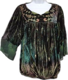 Unique Top, Beautiful Blouses, Spring Season, Soft Velvet, Dressed Down, Velvet Fabric, Blue Jeans, Olive Green, Dress Up