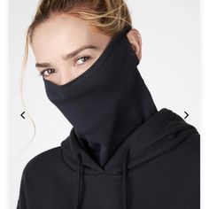 Fabletics Nwt Face Mask Hoodie! Size Medium Versatile Black Winter Activewear, Quarter Zip Hoodie, Velour Hoodie, Hoodie Oversize, Half Zip Pullover, Pink Hoodie, Full Zip Hoodie, Pullover Sweatshirts, Grey Hoodie