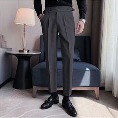 Season:Spring   Fall; Fabric:Polyester; Gender:Men's; Style:Elegant,Vintage; Elasticity:Micro-elastic; Occasion:Office,Business,Casual,Daily; Fit Type:Regular Fit; Function:Comfort; Waistline:High Waist; Pattern:Plain; Design:High Rise,Pocket; Pants Type:Gurkha Pants,Suit Pants,Pleated Pants,Trousers,Dress Pants; Fly Type:Button; Front page:FF; Listing Date:12/20/2022; Hips:; Length:; Waist: Slim Fit Formal Pants, Gurkha Pants, Mens Suit Trousers, Men's British Style, Dress Pant Suit, Pants Pocket, Graduation Outfits, Formal Pants, Suit Trousers