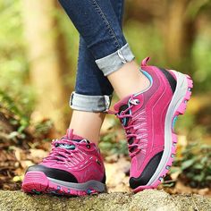 Albear Women's Outdoor Hiking Shoes | Ultrasellershoes.com – Ultra Seller Shoes Functional Pink Synthetic Walking Shoes, Sporty Pink Walking Shoes For Outdoor, Pink Sporty Walking Shoes For Outdoor, Outdoor Walking Shoes With Air Cushioning And Round Toe, Waterproof Pink Sneakers For Hiking, Pink Waterproof Sneakers For Outdoor Activities, Pink Waterproof Sneakers For Hiking, Pink Waterproof Sneakers For Outdoor, Synthetic Lace-up Walking Shoes For Outdoor Activities