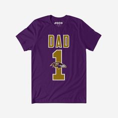 Baltimore Ravens Number 1 Dad T-Shirt FOCO S - FOCO.com One Piece Pajamas, Team T Shirts, Baltimore Ravens, Team Shirts, Look At You, Ravens, Everyday Wardrobe, Lounge Pants, Team Colors